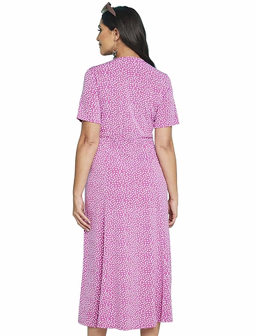 41 Inch Length Spot Print Dress