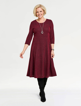 Tweedy Dress and Necklace Black & White