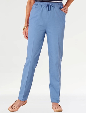 Ladies Cotton Trousers Navy