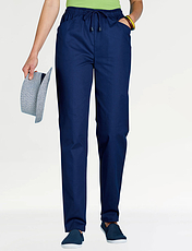 Ladies Cotton Trousers Navy