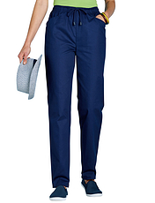 Ladies Cotton Trousers Navy