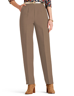 Wool Touch Trouser - Taupe