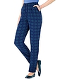 Viscose Print Trouser Navy