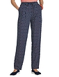 Viscose Print Trouser Navy