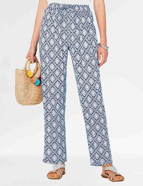 Viscose Print Trouser Black & White