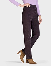 Pull On Cord Trouser Wine