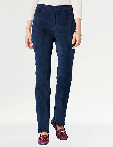 Ladies navy cord trousers Clearance