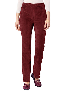 Pull On Cord Trouser Wine