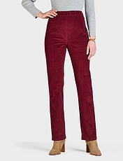 Pull On Cord Trouser Wine