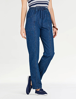 Elasticated Waist Pull On Jean Stone