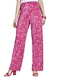 Floral Plisse Trouser Cerise