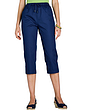 Cotton Crop Trouser Navy