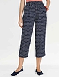 Viscose Crop Print Trouser Black & White Print