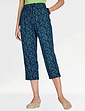 Viscose Crop Print Trouser Black & White Print