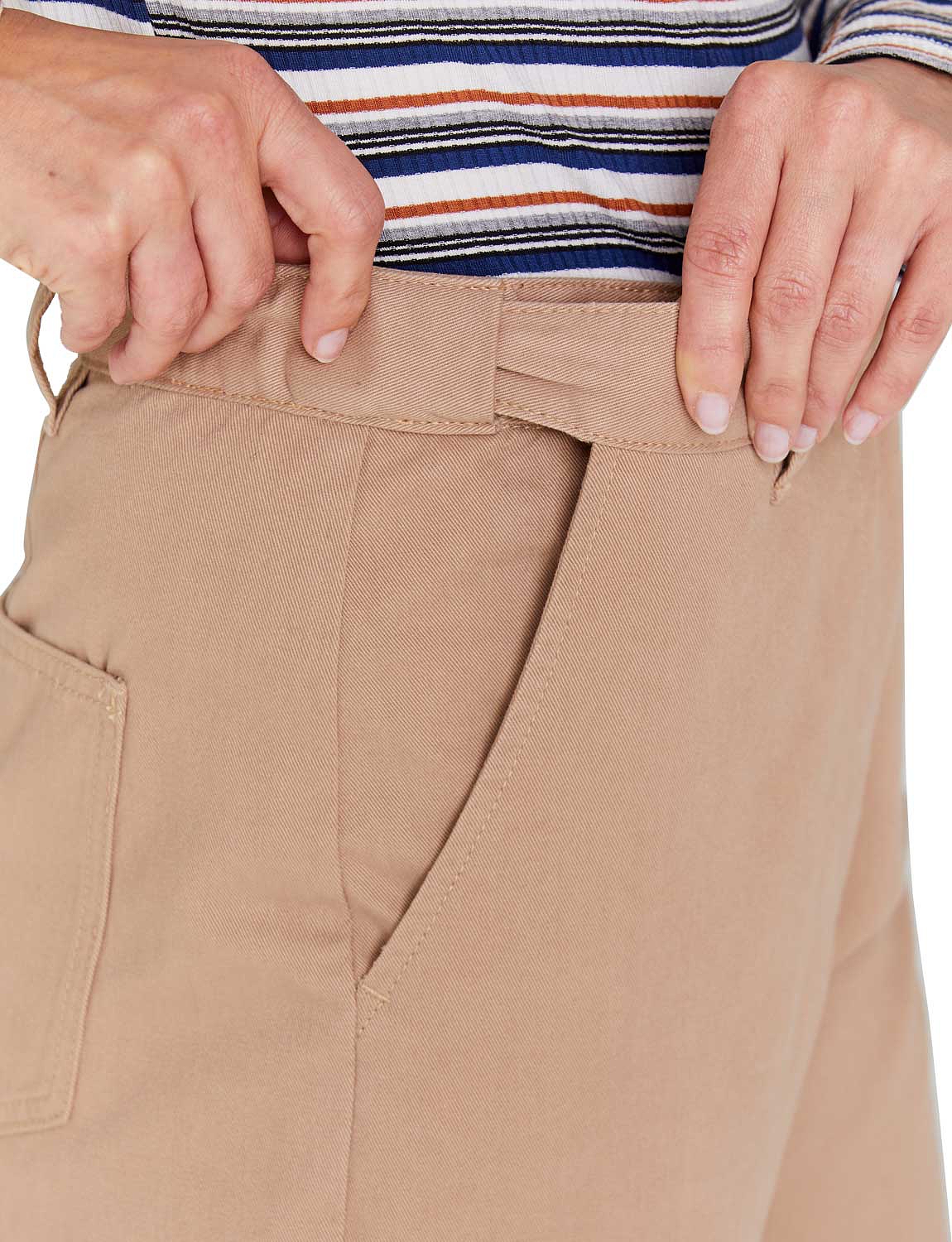 hidden stretch waist chinos