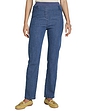 Pull On Stretch Jean With Rib Waistband Indigo