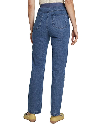 Pull On Stretch Jean With Rib Waistband