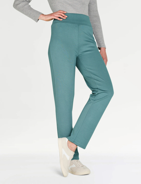 Thermal Lined Pull On Jersey Trousers Aubergine