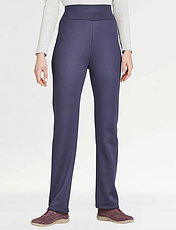 Thermal Lined Pull On Jersey Trousers Aubergine