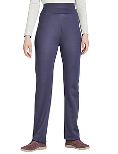 Thermal Lined Pull On Jersey Trousers - Navy