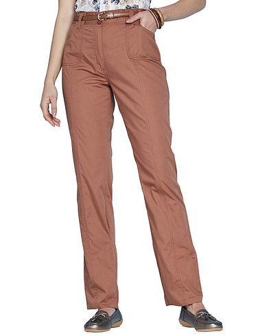 Zip And Fly Cotton Trouser