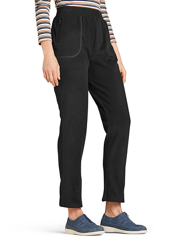 Pull On Elasticated Waist Fleece Trousers With Zip Pockets
