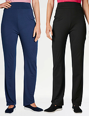 Pack of 2 Jersey Trousers Black And Navy