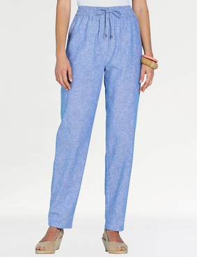 Linen Mix Trouser Navy