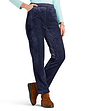 Fleece Lined Cord Trousers Navy