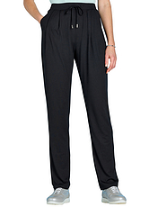 Jersey Pleat Front Trousers Black