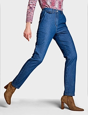 Slant Pocket Stretch Jean Indigo