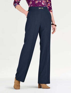 Snaffle Detail Stretch Pull On Trouser Black