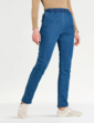 Fleece Lined Pull On Jean Indigo