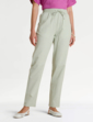 Elasticated Waist Linen Look Trouser Denim