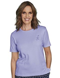 Crew Neck T-Shirt - Lilac