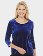 Velour Top Cobalt
