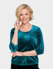 Velour Top Cobalt
