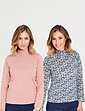 Pack of Two Turtle Neck Tops Duck Egg Blue