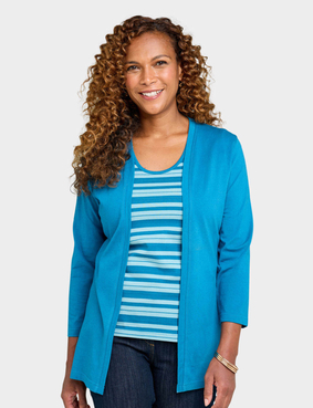 Jersey Twinset Aqua