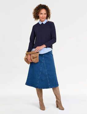 Mock Shirt Top Dusky Rose