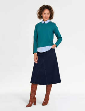 Mock Shirt Top Dusky Rose
