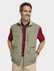 Pegasus Lightweight Multi Pocket Travel Gilet KHAKI