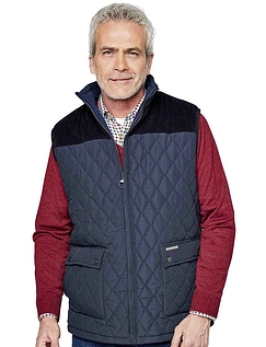 Champion Arundel Quilted Woven Gilet With Fleece Lining - Navy