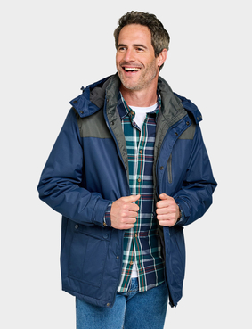Pegasus Woven Waterproof Jacket With Fleece Lining Grey