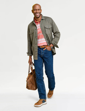 Pegasus Stretch Cotton Cargo Jacket Khaki