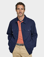 Pegasus Stretch Cotton Cargo Jacket Navy