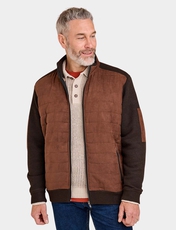 Pegasus Fleece Lined Faux Suede Jacket Brown