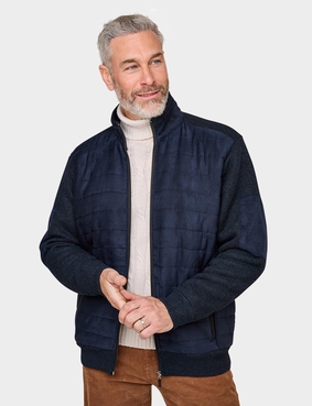 Pegasus Fleece Lined Faux Suede Jacket Brown