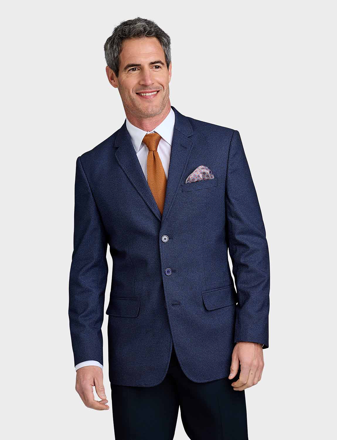 Pegasus Check Tailored Blazer NAVY