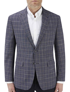 Skopes Mayfield Tailored Check Jacket - Blue